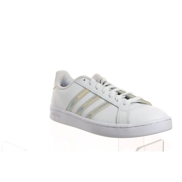 Adidas Womens Grand Court Silver Tennis Shoes Size 8.5 Medium (B, M) - Picture 2 of 4